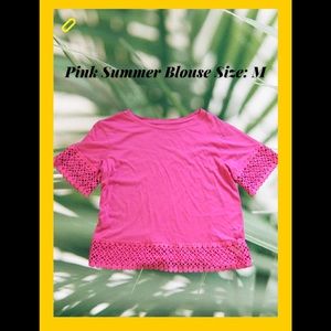 Pink Breathable Summer Blouse
